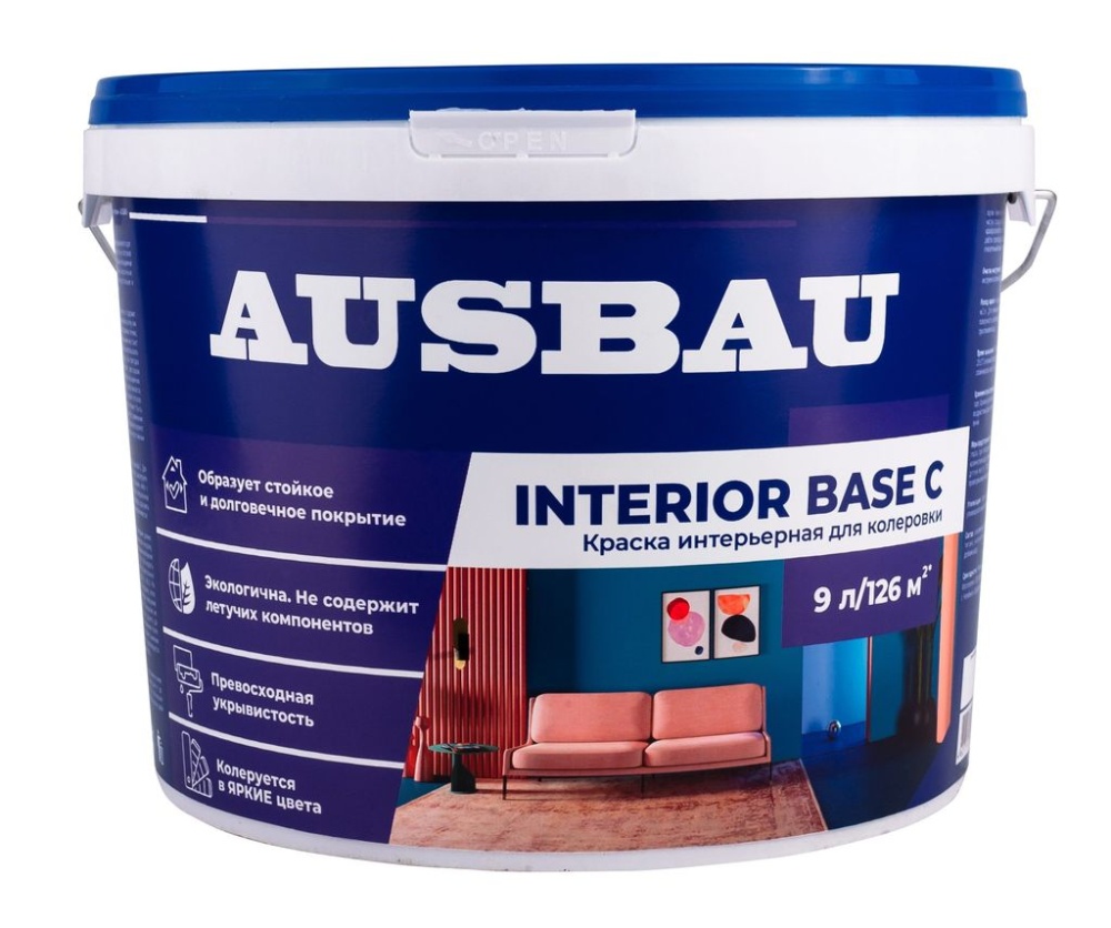 Краска интерьерная латексная AUSBAU INTERIOR BASE С (9 л) /44
