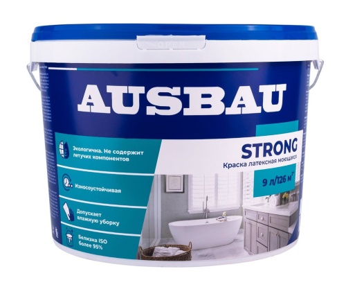 Краска моющаяся латексная AUSBAU STRONG (0,9 л) /144